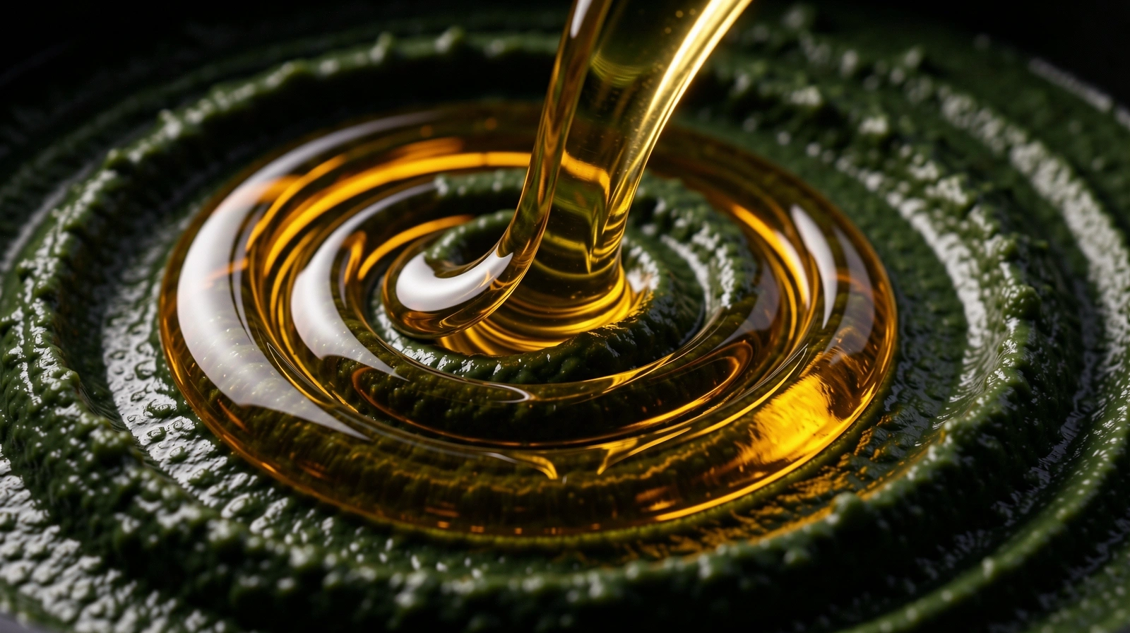 Macro botanical oil texture